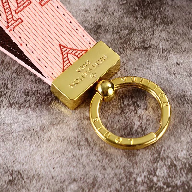 Luksus LV Monogram Keychain Collection - Levende farver med elegant guldhardware