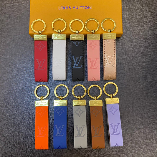 Luksus LV Monogram Keychain Collection - Klassiske farver med guldhardware
