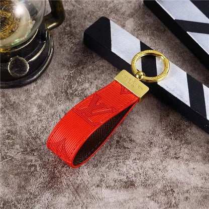 Luksus LV Monogram Keychain Collection - Levende farver med elegant guldhardware