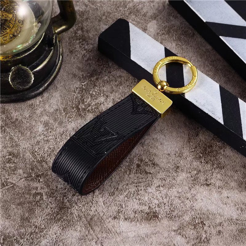 Luksus LV Monogram Keychain Collection - Levende farver med elegant guldhardware