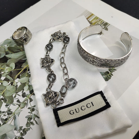 Good Silver Design Ring & Bracelet & Chain