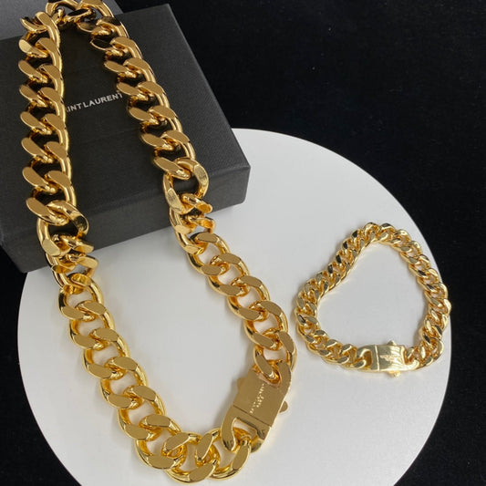 Yes Cuba Necklace & Bracelet Chain Set