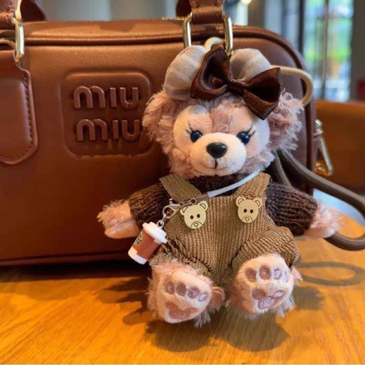 Limited Edition Sherry May Plush Keychain - Luxe Teddy Bear Bag Charm til designer -håndtasker