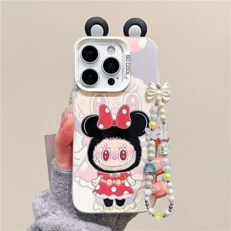 LabubuハードiPhoneケース - 愛らしいデザイン、固体保護