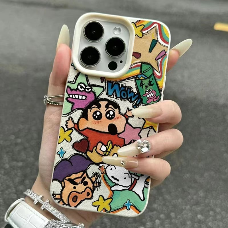 Crayon Shin-chan Black Neon iPhone Hülle