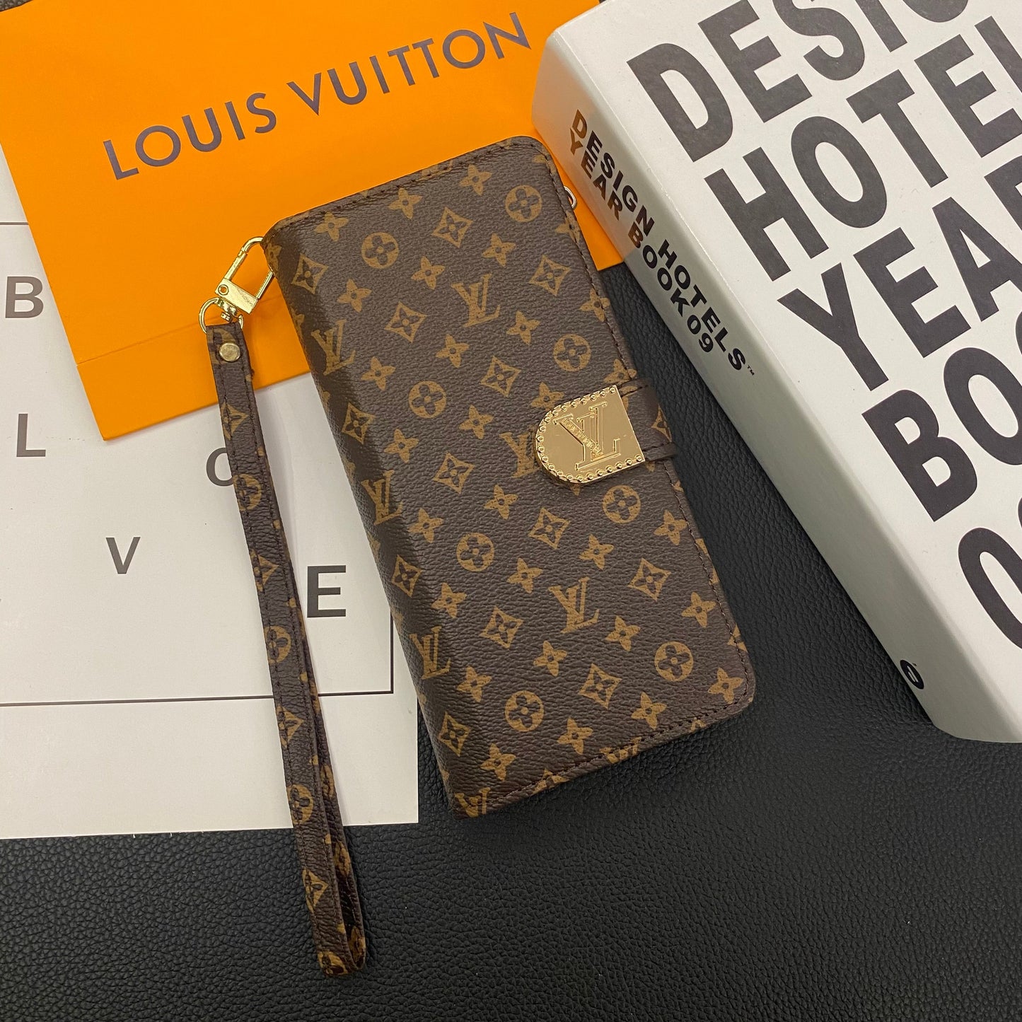 Monogram Canvas Leather Carteira Samsung Casel Case
