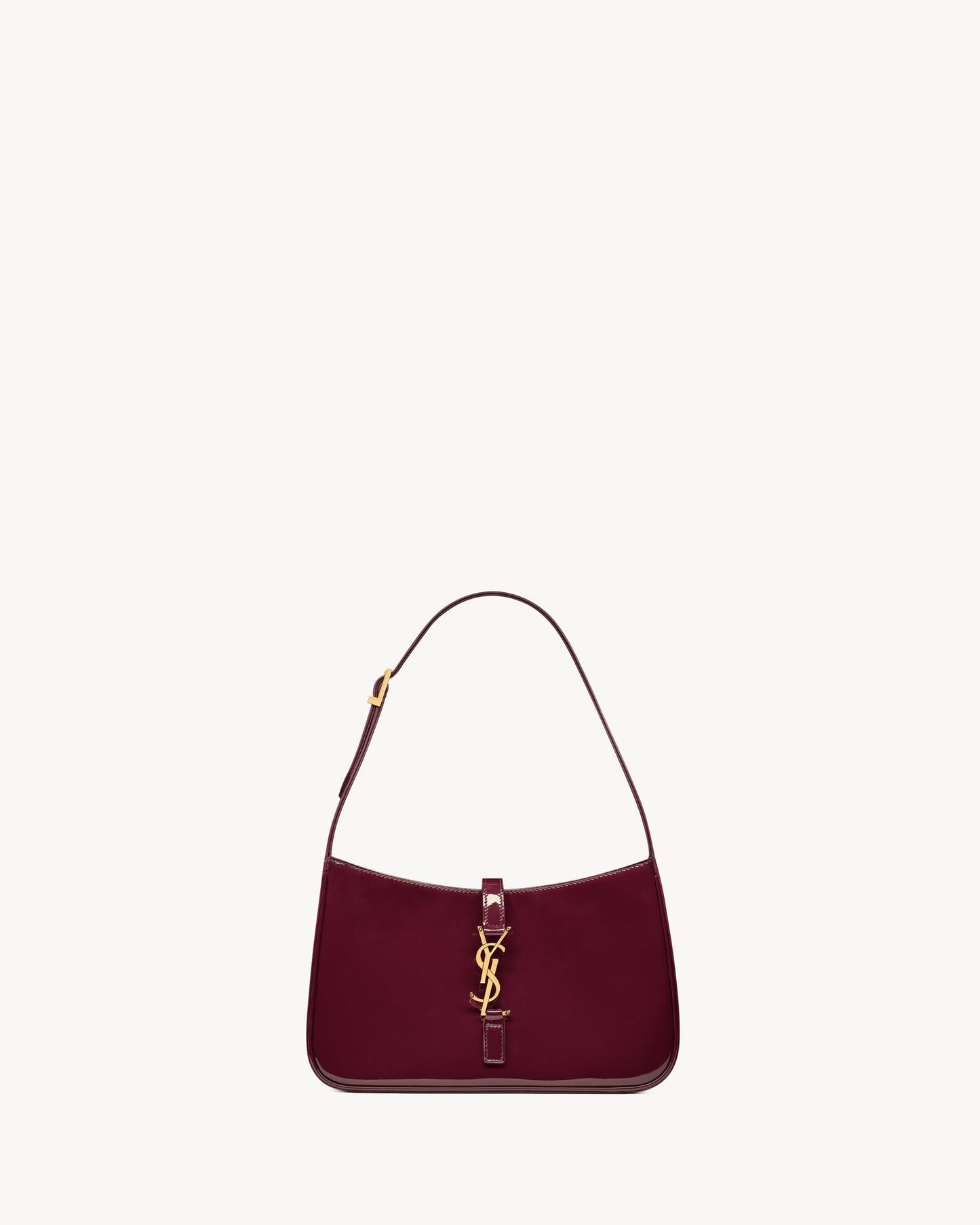 Saint Laurent Le 5 à 7 szabadalmi bőr hobo - Burgundia elegancia