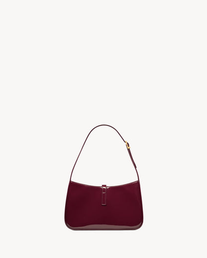 Saint Laurent Le 5 à 7 szabadalmi bőr hobo - Burgundia elegancia