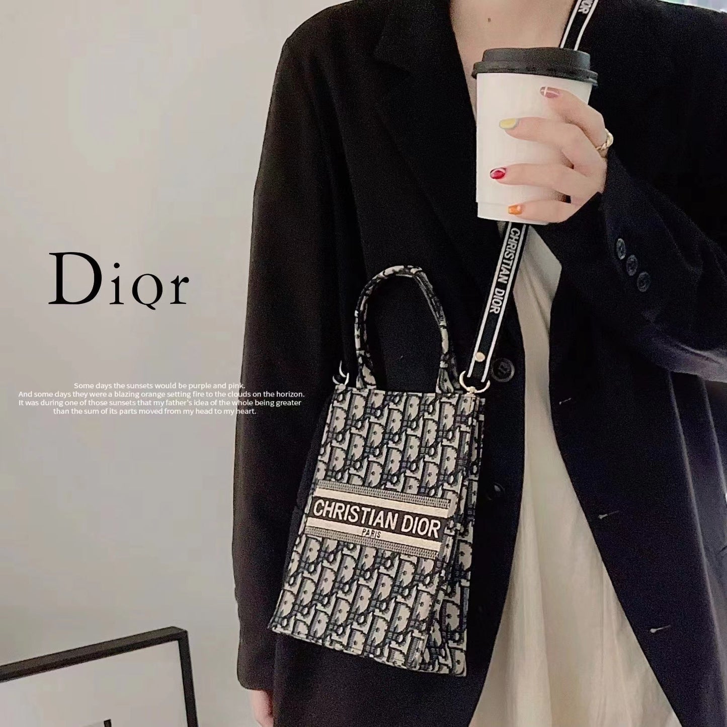 Klasický tote taška s popruhem Crossbody