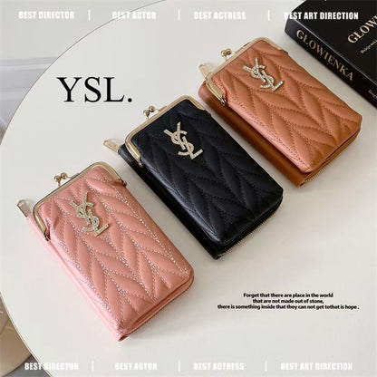 Tyylikäs YSL Aito nahkainen ristikkäinen laukku