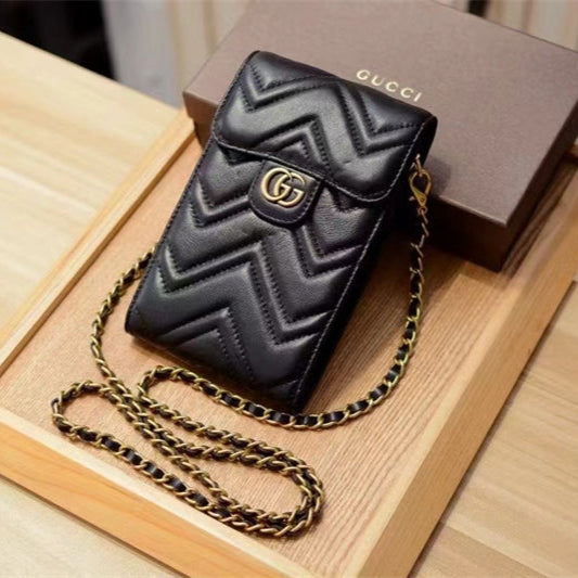 Elegantní taška GG pravá kožená křížová taška