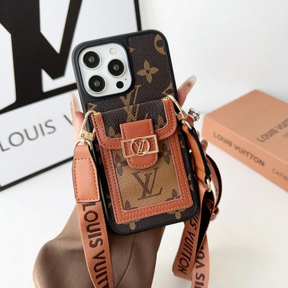 Custodia per iPhone Crossbody del titolare della carta Lou