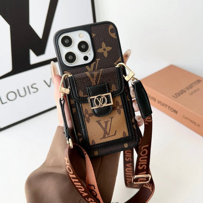 Custodia per iPhone Crossbody del titolare della carta Lou