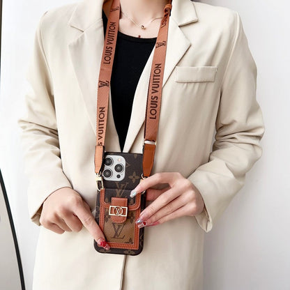 Custodia per iPhone Crossbody del titolare della carta Lou