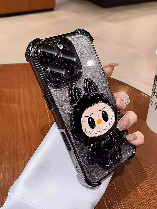 Labubu iPhone Case with Mirror & Stand