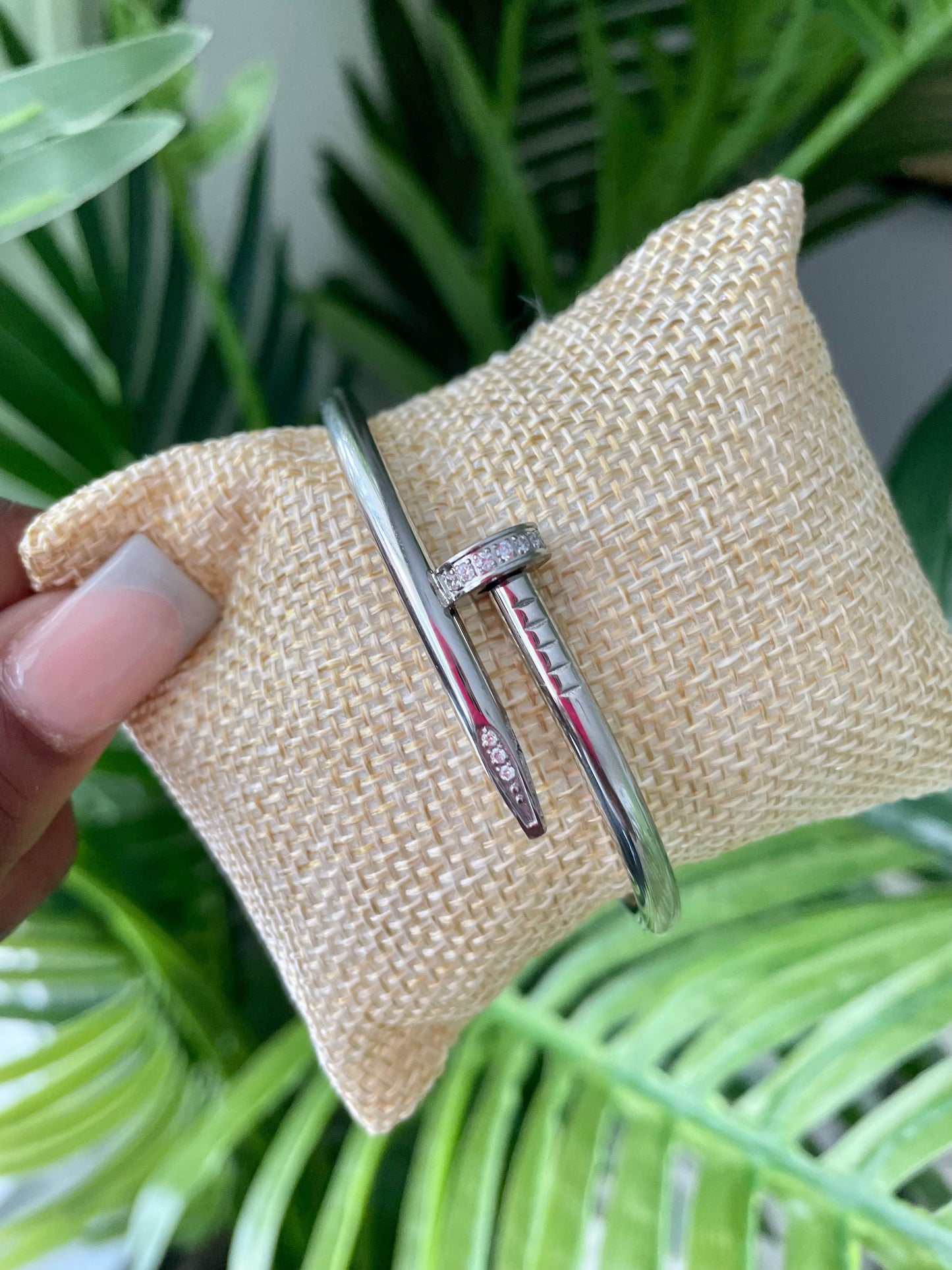 Silver Nail Bracelet