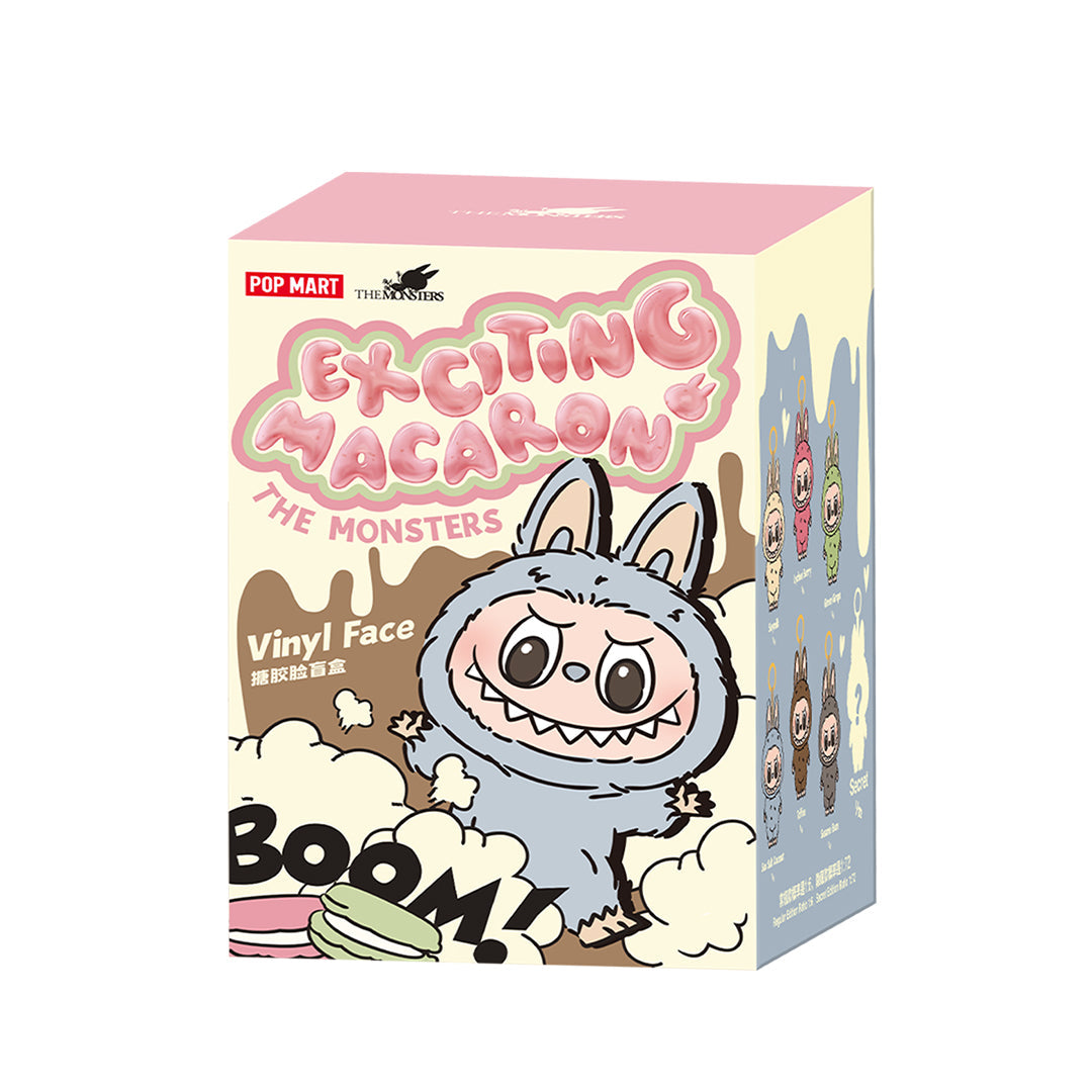 Pop Mart A Monsters Labubu izgalmas macarons vinil arc plüss medál (Blind Box)