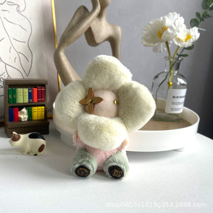 Cute Sunflower Plush Keychain - Vivian Poll Bag Charm voor vrouwen, auto- en rugzakdecoratie