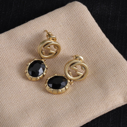 Good Fancy Design Bracelet & Earrings & Necklace (Black)