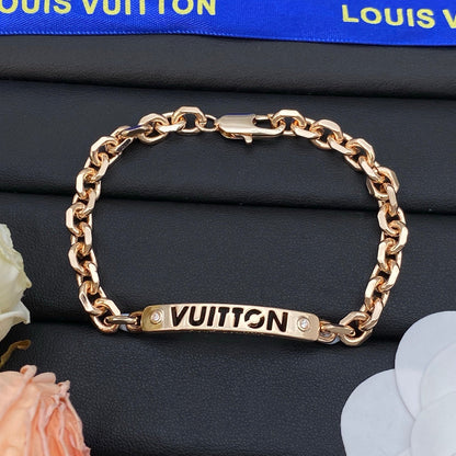 Gold Love Chain Bracelet
