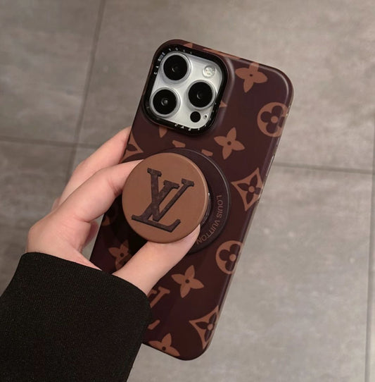 Magia magnetica!  Custodia monogramma con pop - socket - cassa di iPhone Snap & Slay