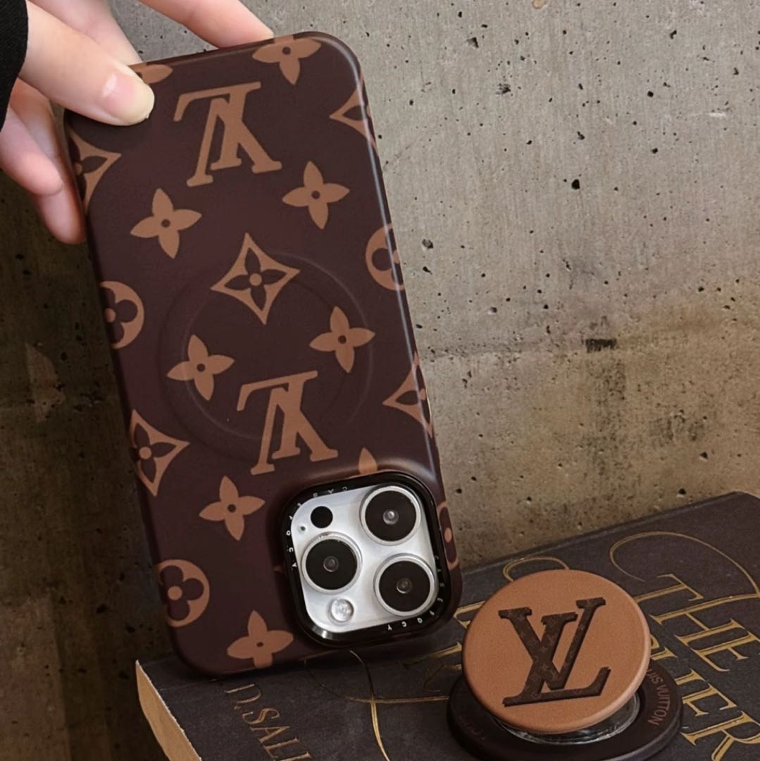 Magia magnetica!  Custodia monogramma con pop - socket - cassa di iPhone Snap & Slay