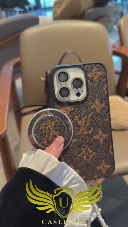 Magia magnetica!  Custodia monogramma con pop - socket - cassa di iPhone Snap & Slay